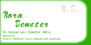 nora demeter business card