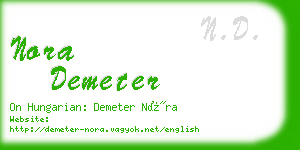 nora demeter business card